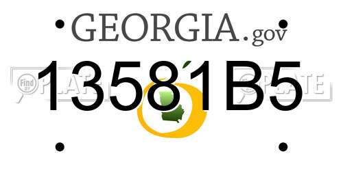 13581B5 Georgia License Plate