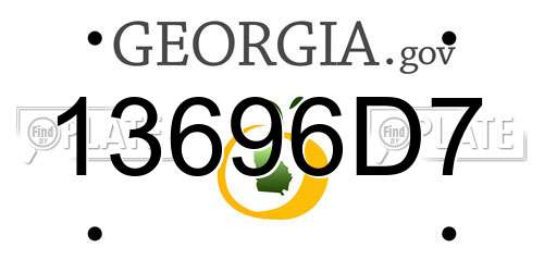 13696D7 Georgia License Plate