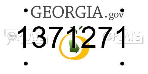 1371271 Georgia License Plate