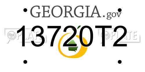 13720T2 Georgia License Plate