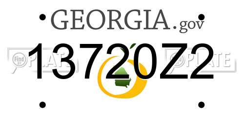 13720Z2 Georgia License Plate