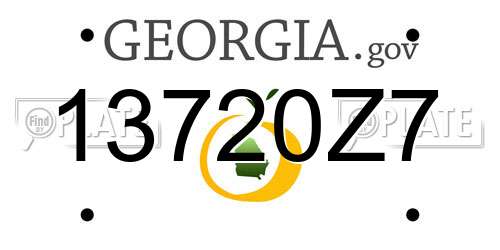 13720Z7 Georgia License Plate