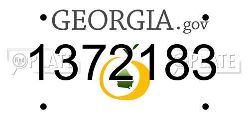 1372183 Georgia License Plate