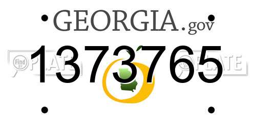 1373765 Georgia License Plate