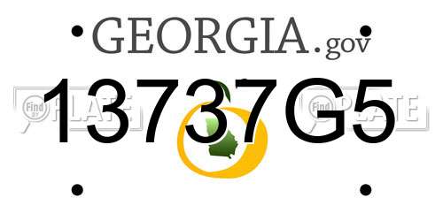 13737G5 Georgia License Plate