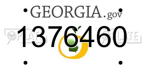 1376460 Georgia License Plate