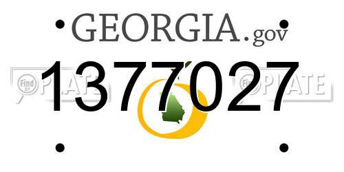 1377027 Georgia License Plate