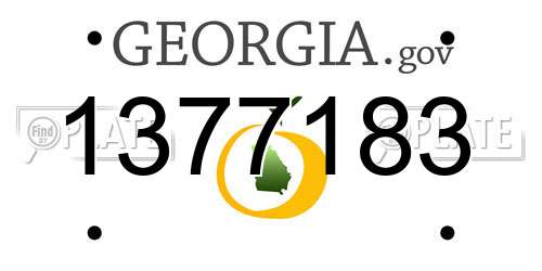 1377183 Georgia License Plate