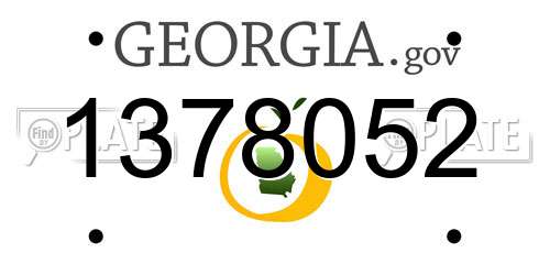 1378052 Georgia License Plate