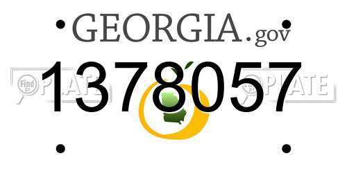 1378057 Georgia License Plate