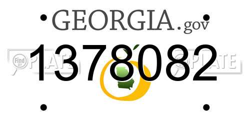 1378082 Georgia License Plate