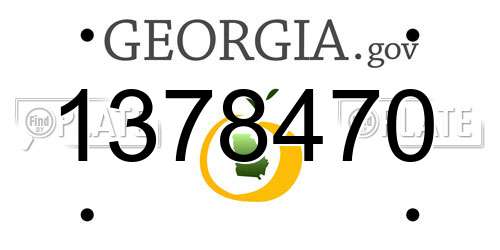 1378470 Georgia License Plate