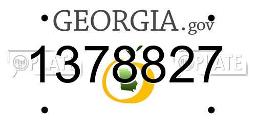 1378827 Georgia License Plate