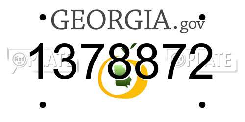 1378872 Georgia License Plate