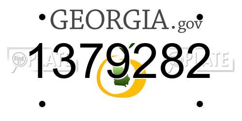 1379282 Georgia License Plate
