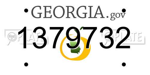 1379732 Georgia License Plate