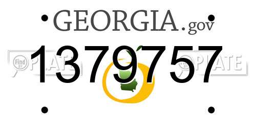 1379757 Georgia License Plate