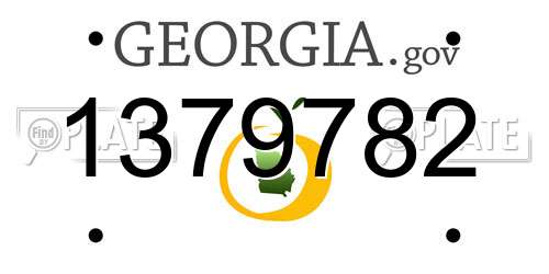 1379782 Georgia License Plate