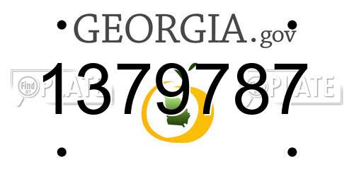 1379787 Georgia License Plate