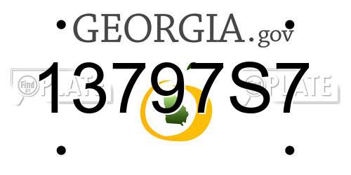 13797S7 Georgia License Plate