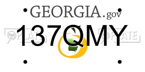 137QMY Georgia License Plate