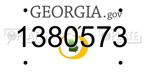 1380573 Georgia License Plate