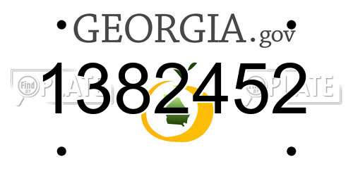 1382452 Georgia License Plate