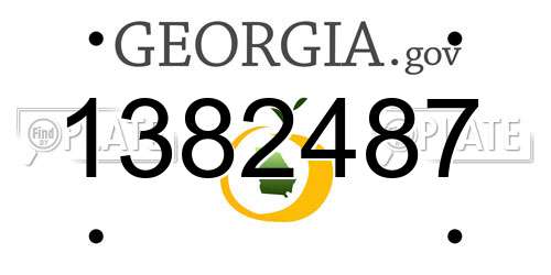 1382487 Georgia License Plate