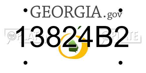 13824B2 Georgia License Plate