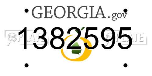 1382595 Georgia License Plate