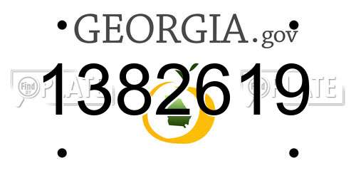 1382619 Georgia License Plate