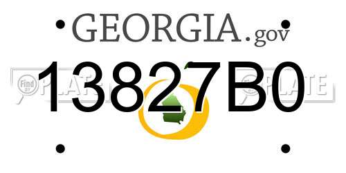 13827B0 Georgia License Plate