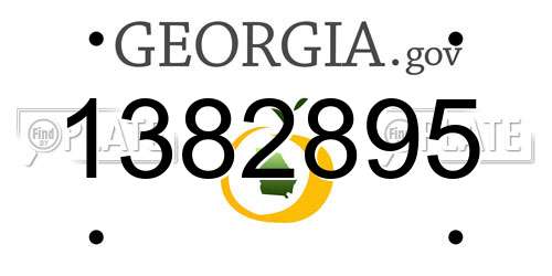 1382895 Georgia License Plate