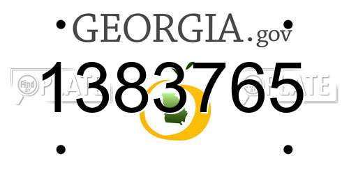 1383765 Georgia License Plate