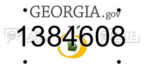 1384608 Georgia License Plate
