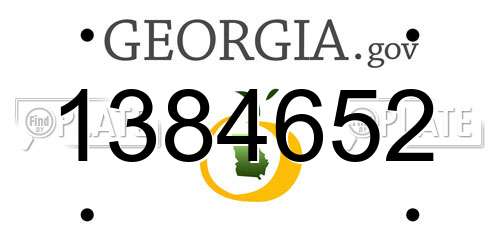 1384652 Georgia License Plate