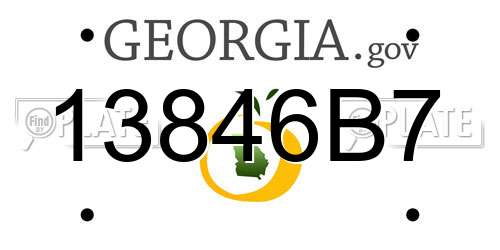 13846B7 Georgia License Plate