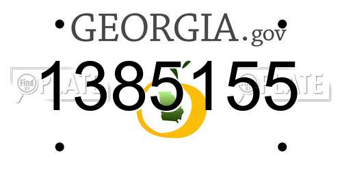 1385155 Georgia License Plate