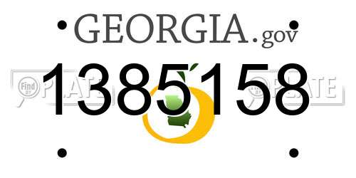 1385158 Georgia License Plate