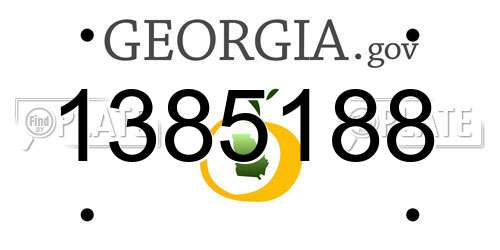 1385188 Georgia License Plate