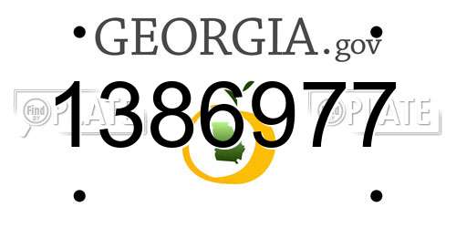 1386977 Georgia License Plate