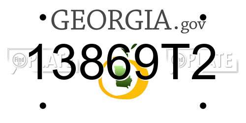 13869T2 Georgia License Plate