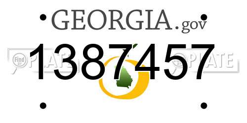 1387457 Georgia License Plate