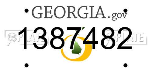 1387482 Georgia License Plate