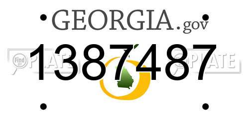 1387487 Georgia License Plate