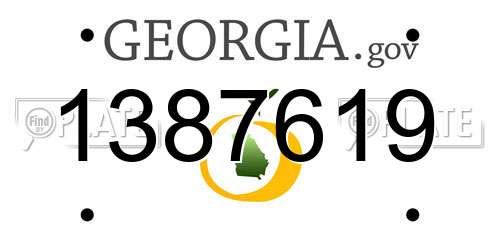 1387619 Georgia License Plate