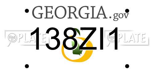 138ZI1 Georgia License Plate