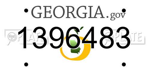 1396483 Georgia License Plate