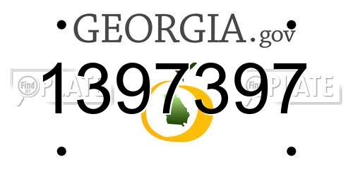 1397397 Georgia License Plate
