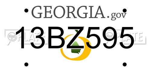 13BZ595 Georgia License Plate